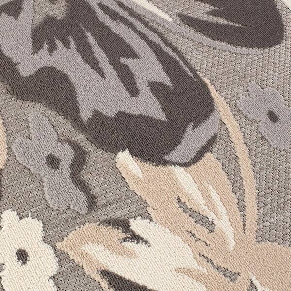 World Rug Gallery Bergamo Contemporary Floral Gray 6 ft. 6 in. x 6
