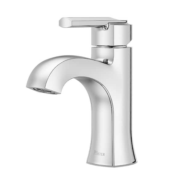 Vaneri Single Handle Single Hole Bathroom Faucet in Polished Chrome