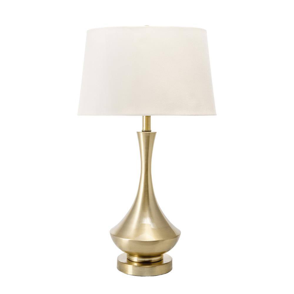 nuLOOM Hazleton 27 in. Gold Traditional Table Lamp with Shade MCT34AA ...