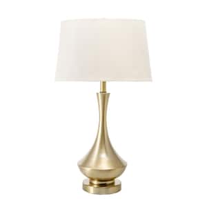 Hazleton 27 in. Gold Traditional Table Lamp with Shade