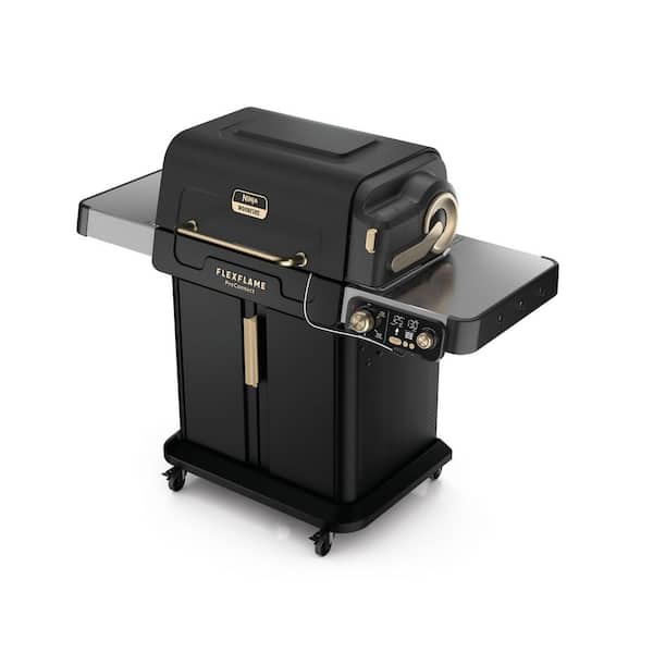 FlexFlame ProConnect Wi-Fi 3-Burner Propane Grill in Black with Pizza Stone and Peel