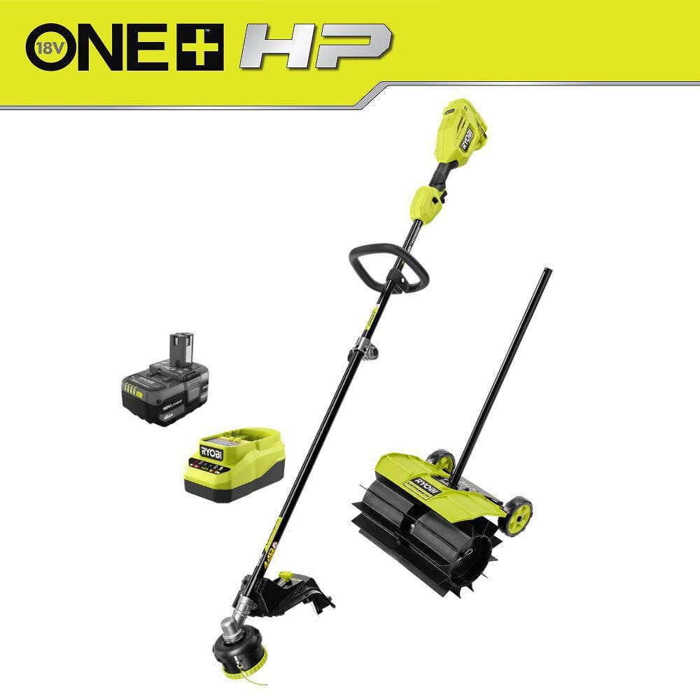 ONE+ HP 18V Brushless 15 in. Attachment Capable String Trimmer & Rubber Sweeper Attachment w/ 4.0 Ah Battery & Charger price history on PriceWatchPro