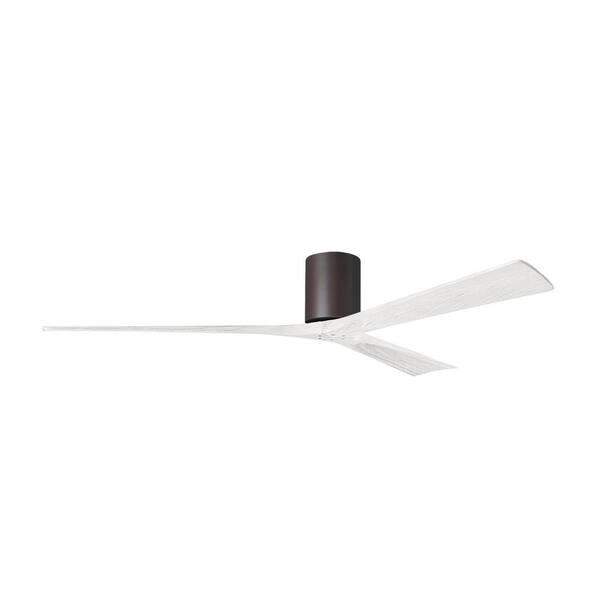 Matthews Fan Company Irene-H 52-in Textured Bronze Indoor/Outdoor Flush Mount Ceiling Fan with Remote (3-Blade)