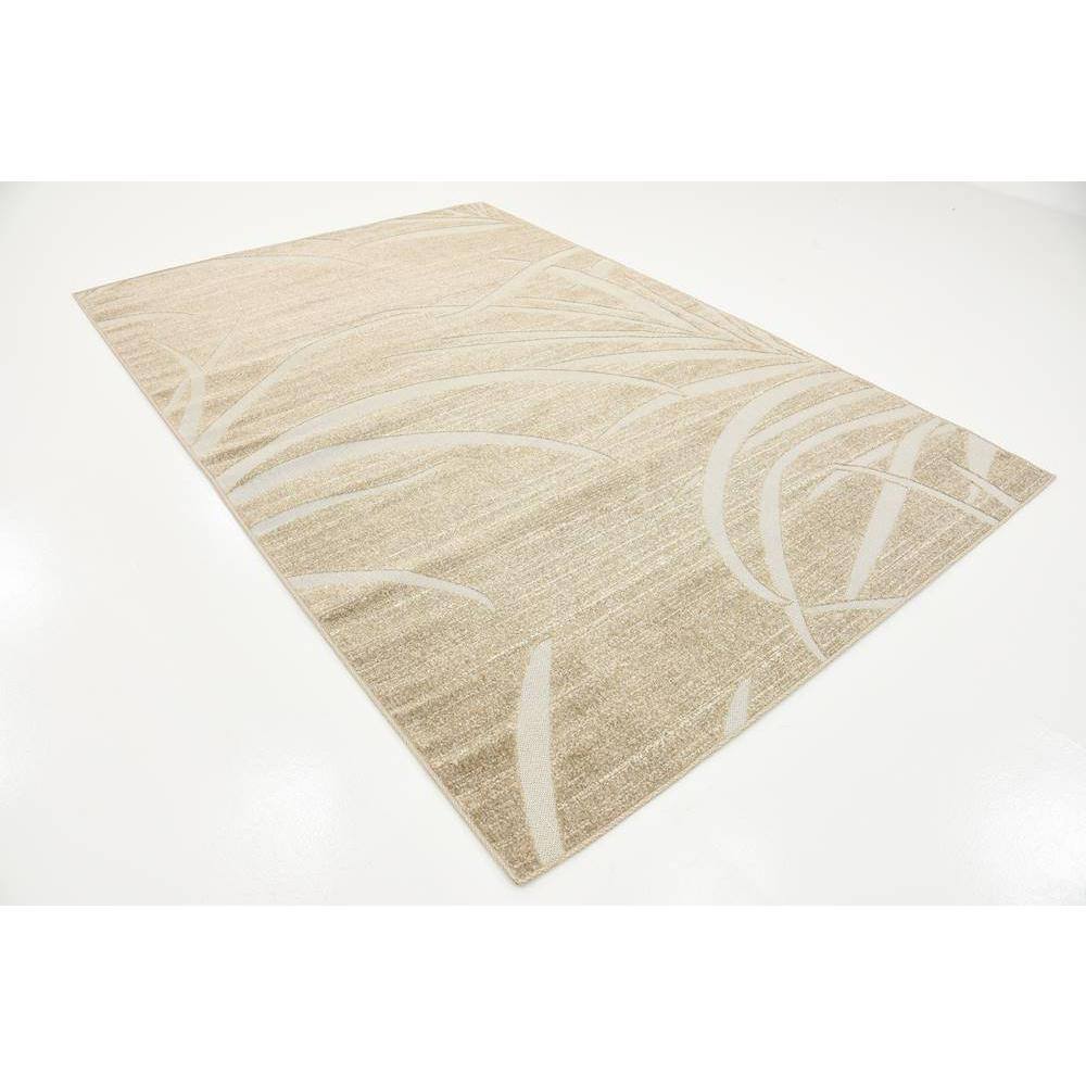 Easycare Abstract Synthetic 6' x 9' Outdoor Rug in Gray