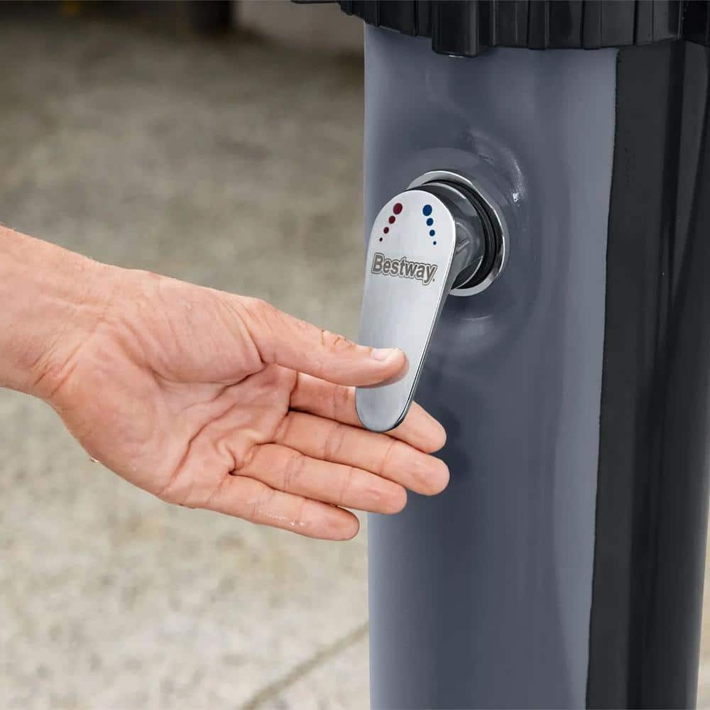 Bestway Black Solar-Powered Outdoor Shower with Adjustable Head