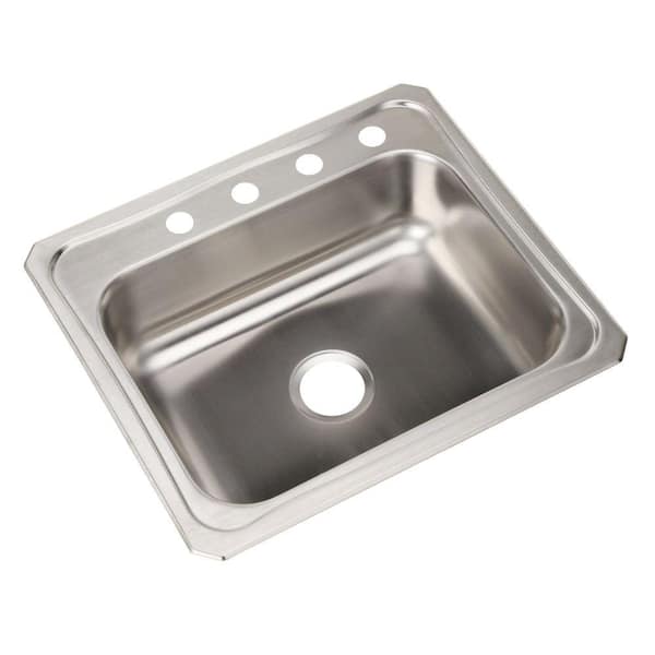 Elkay Celebrity Drop-In Stainless Steel 25 in. 4-Hole Single Bowl Kitchen Sink