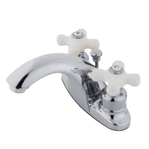 English Country 4 in. Centerset 2-Handle Bathroom Faucet in Chrome