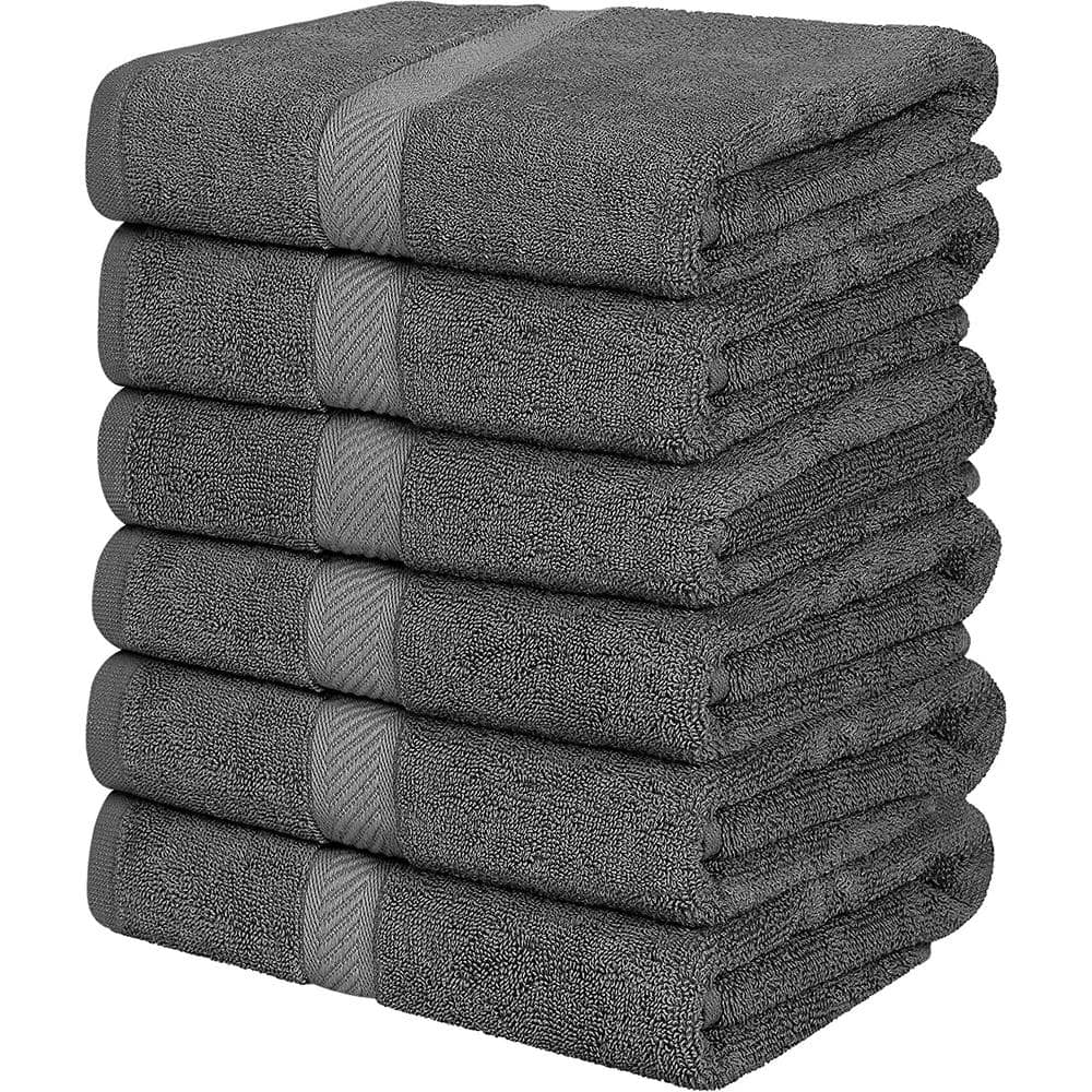 6pk Washcloth Set Dark Gray - Room Essentials™