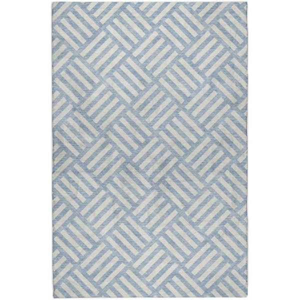 Dream Shag Premium Machine Washable Abstract ADS620 Sky 10 ft. x 14 ft. Area Rug