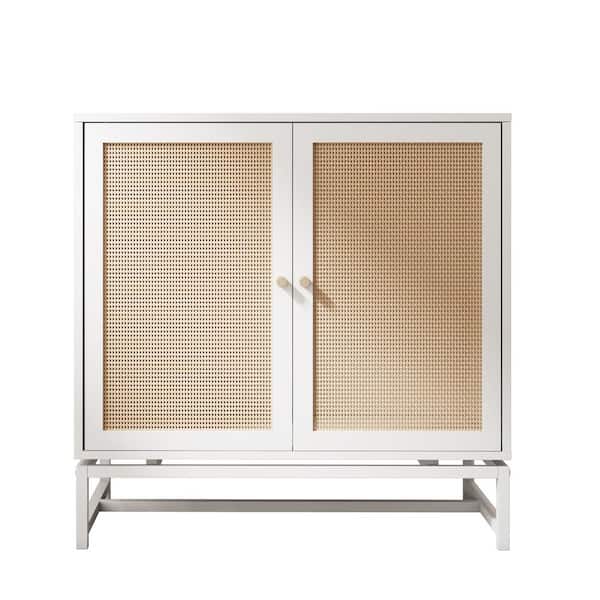 wetiny Natural China Cabinet with Doors