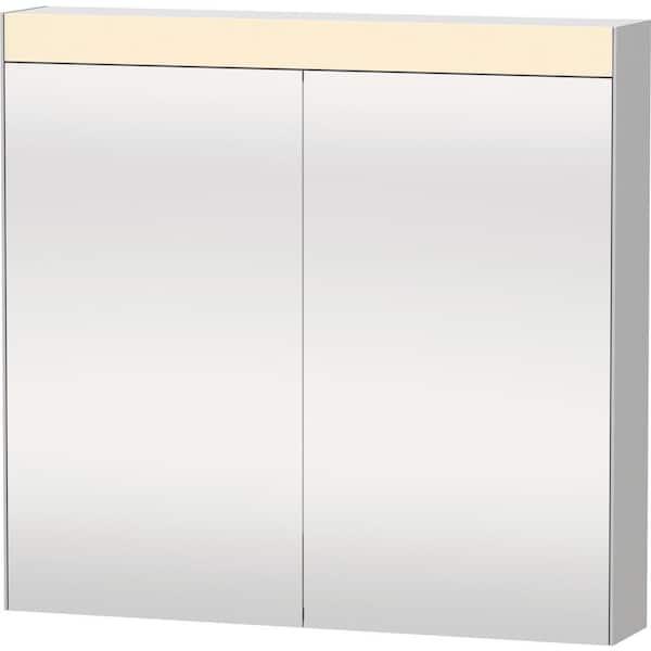 Duravit Light and Mirror 31.875 in. W x 29.875 in. H White Surface Mount Medicine Cabinet