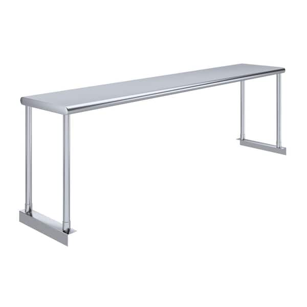 AMGOOD 12 in. Wide x 60 in. Long x 18 in. High Stainless-Steel Single Over Shelf for 60 in. Long Kitchen Prep Table