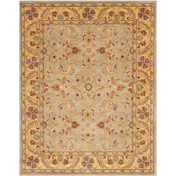 SAFAVIEH Heritage Gray/Gold 10 ft. x 14 ft. Border Area Rug HG924A10