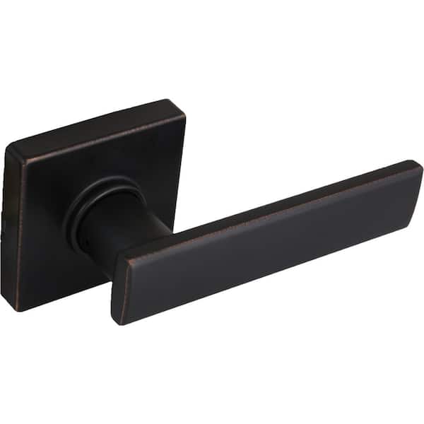 Defiant Westwood Aged Bronze Hall and Closet Door Lever with Square Rose