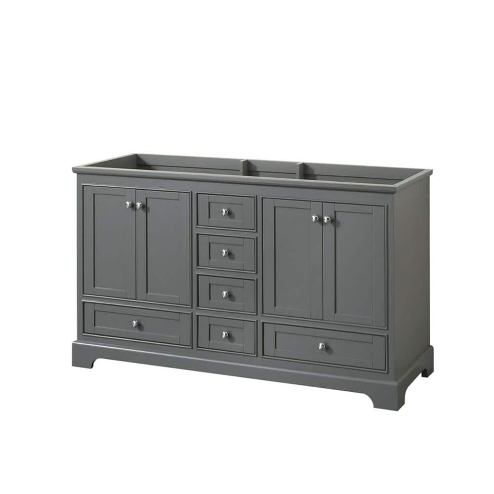 Deborah 59.25 in. W x 21.5 in. D Vanity Cabinet in Dark Gray price history on PriceWatchPro