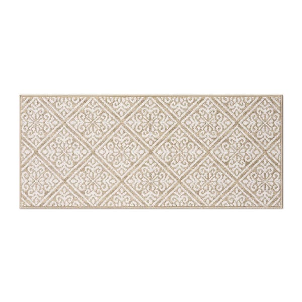Austell 2- Tone Berber/Ivory 2 ft. x 5 ft. Geometric Polypropylene Runner Rug