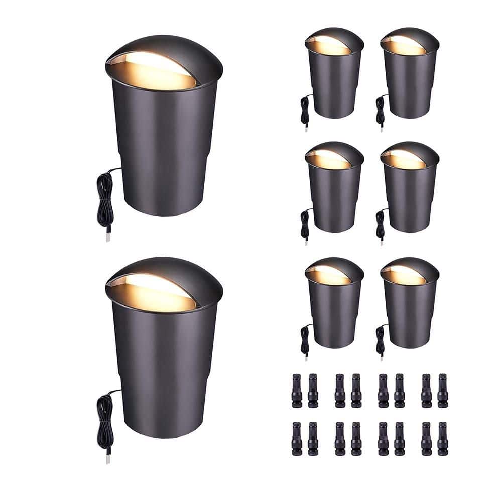 3W 12V Black LED 5-Col Temp Select Ground Well Light, IP67 WP