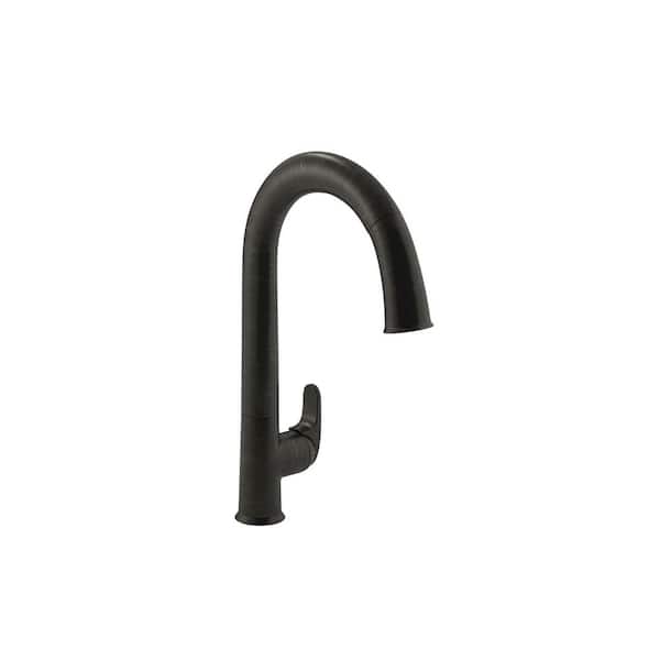 KOHLER Sensate Single-Handle Touchless Pull-Down Sprayer Kitchen Faucet with DockNetik and Sweep Spray in Oil-Rubbed Bronze