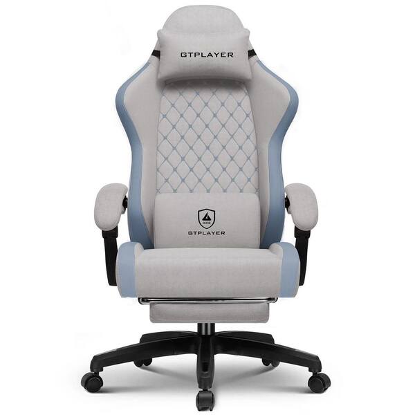 High Back Gaming Chair with Footrest Ergonomic Computer Desk Chair, Gray