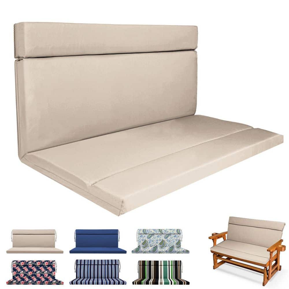 48 in. x 44 in. Outdoor Loveseat Cushion, Waterproof Patio Bench Replacement Cushions Porch Swing and Garden Chair Khaki price history on PriceWatchPro