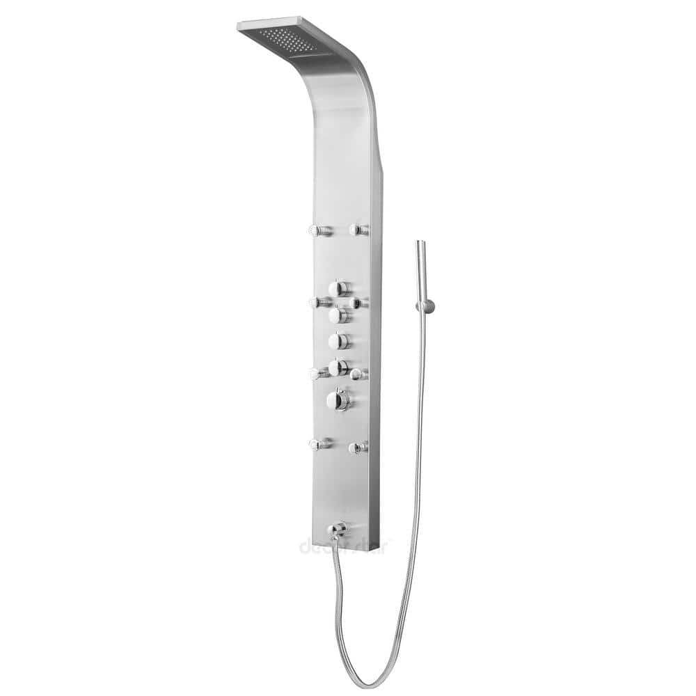 LUXIER 61 in. 8Jet Full Body Shower System Panel with Rainfall