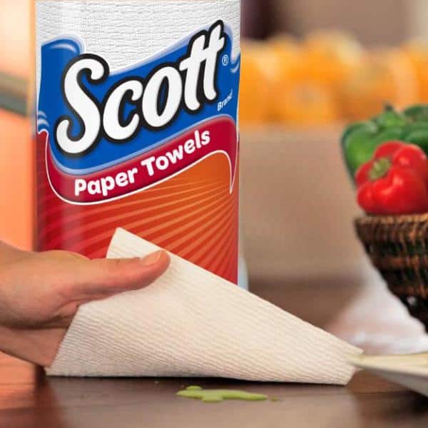 Scott Choose-A-Sheet Mega Roll Paper Towels 1-Ply White 102/Roll 24/Carton  47031