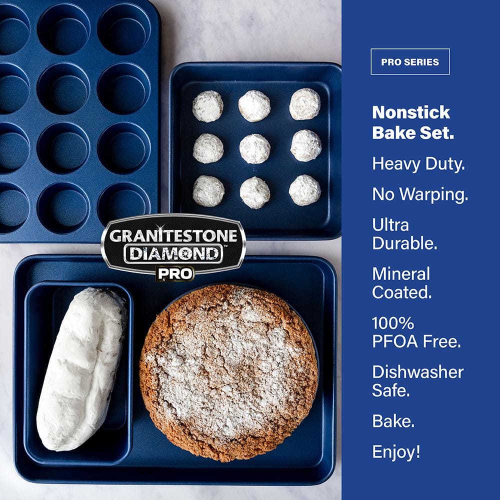 Granitestone Blue 5-Piece Nonstick Aluminum Bakeware Set