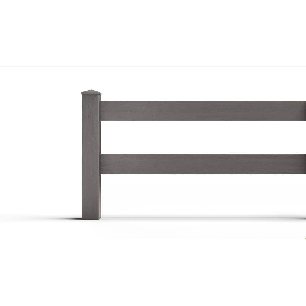 Natures Composites Composite Traditional 2-Board Ranch Rail (3 ft. H x ...