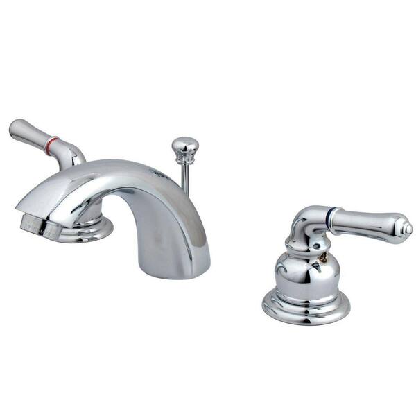Kingston Brass 4 in. Mini-Widespread 2-Handle Mid-Arc Bathroom Faucet in Polished Chrome