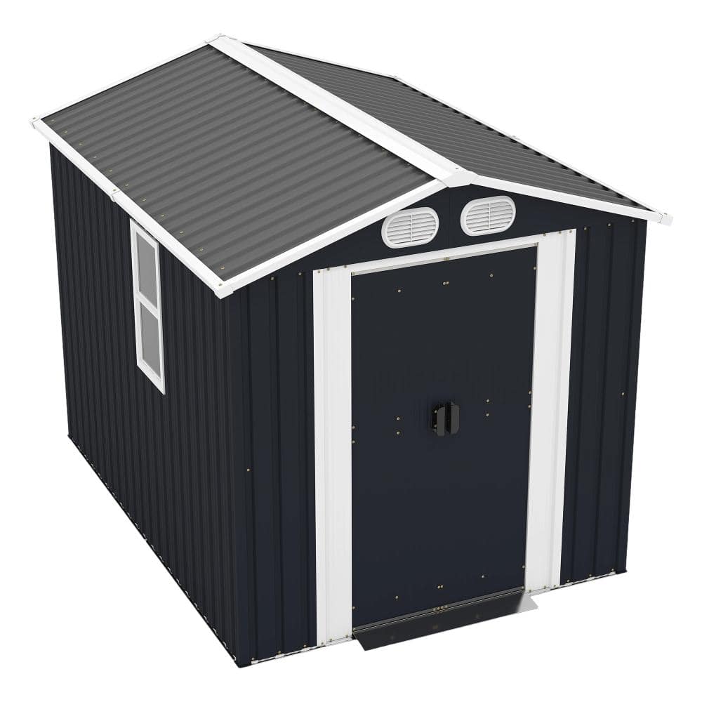 Dark Gray 8 ft. W x 6 ft. D Metal Shed, Tool shed with Lockable Doors(48 sq. ft.) price history on PriceWatchPro