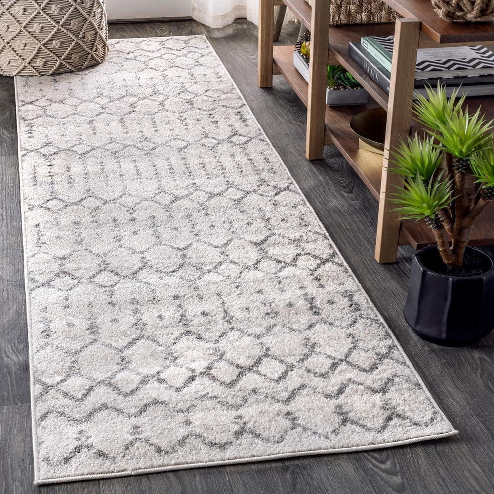 Moroccan HYPE Boho Vintage Diamond Cream/Gray 2 ft. x 20 ft. Runner Rug price history on PriceWatchPro