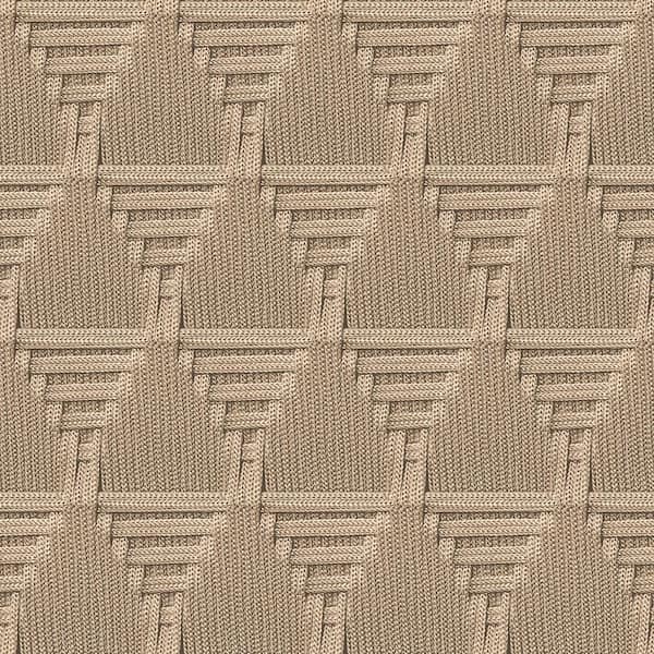 Rope Weave Diamond Beige Wallpaper Sample