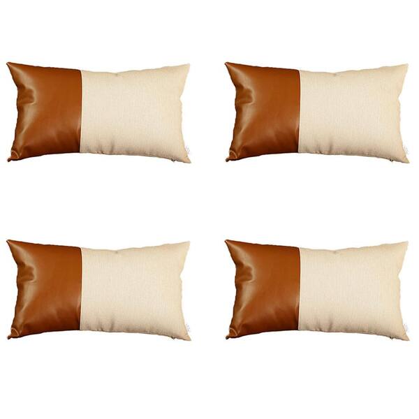Bohemian Set of 4 Handmade Decorative Throw Pillow Vegan Faux