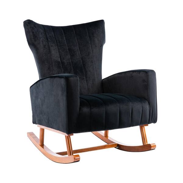 black velvet rocking chair