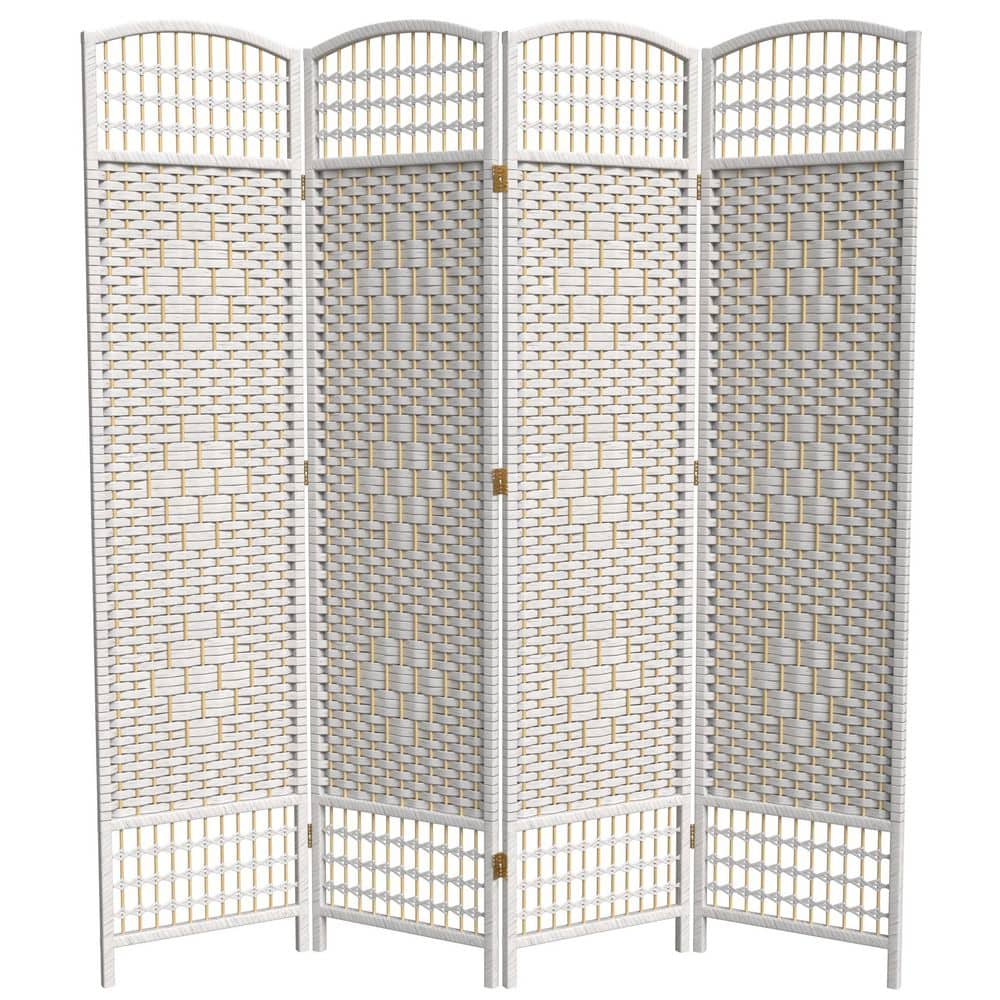 5.5 ft. White 4-Panel Room Divider