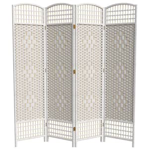 5.5 ft. White 4-Panel Room Divider