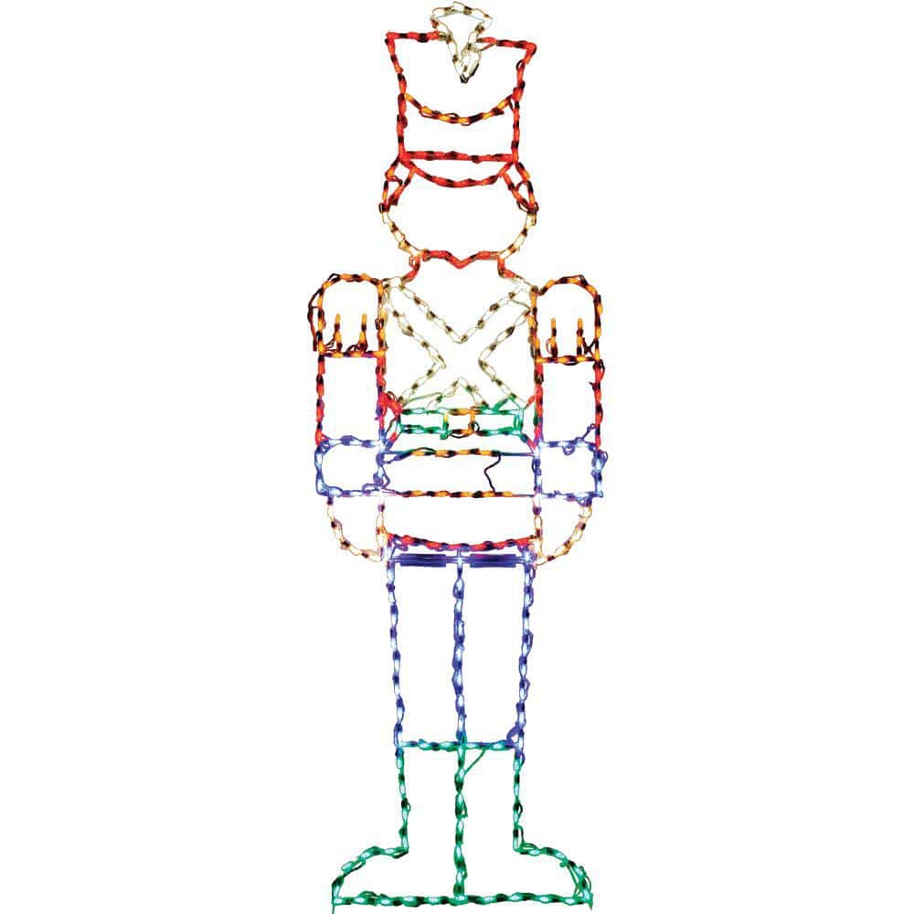 6 ft. 272-Light Multi-Color Toy Soldier Novelty Light