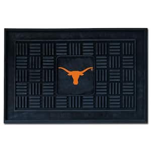NCAA University of Texas Black 19.5 in. x 31.25 in. Outdoor Vinyl Medallion Door Mat