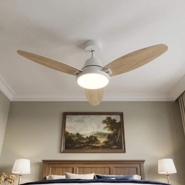 Overhead Fans GreenEver 52 in. Ceiling Fan with Light, Low Effort Patented Quick ...