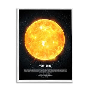 "Milky Way Sun Outer Space Astrological Facts" by Design Fabrikken Framed Astronomy Wall Art Print 16 in. x 20 in.
