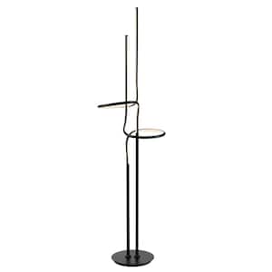 Sketch 64 in. Black Minimalist Dimmable Metal Integrated LED Floor Lamp