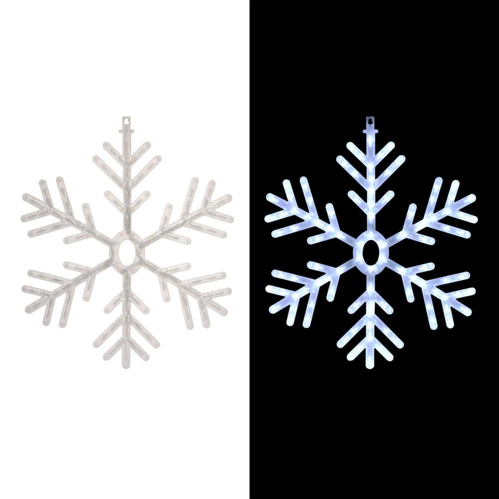 White Snowflake Ornaments, 6 Pack Large Plastic Snowflake Decorations Snowflakes Christmas Decorations, Hanging Snowflake Decorations for Winter