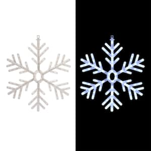 18 Point Snowflake with Blue Acrylic Center, Blue Lights - Wintergreen  Corporation