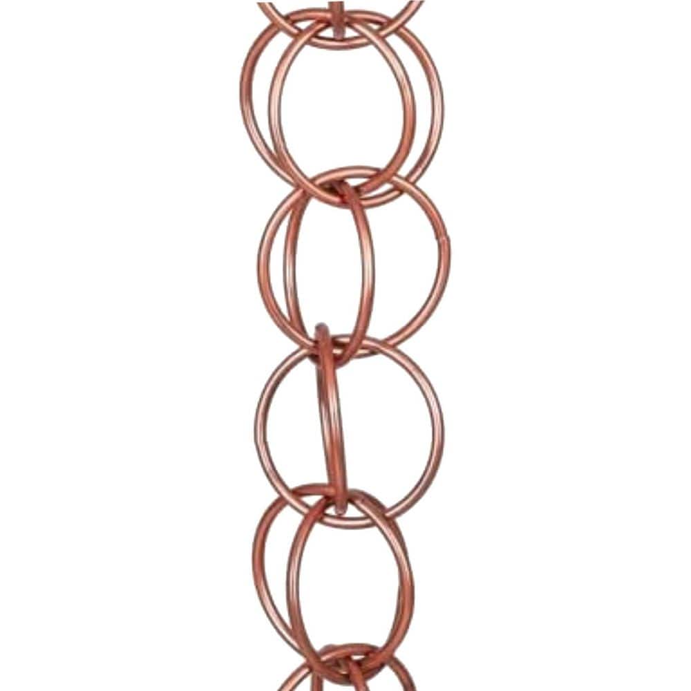 Decorative Metal Double Loop Ring Rain Chain 8.5 ft. Long Easy Install Soothing Sound Durable Outdoor Garden Decor price history on PriceWatchPro