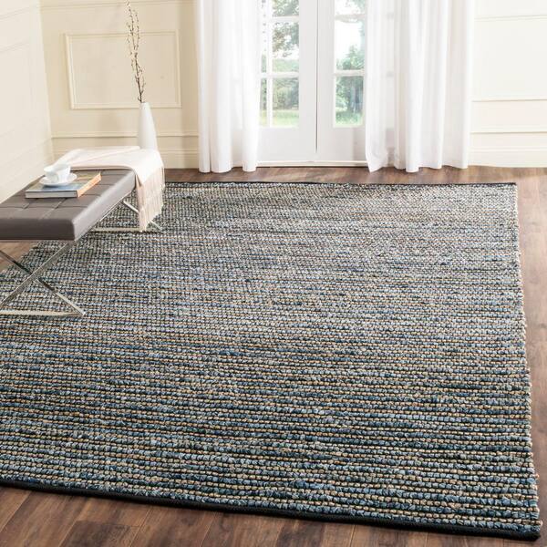 Cape Cod Blue 11 ft. x 16 ft. Distressed Striped Area Rug