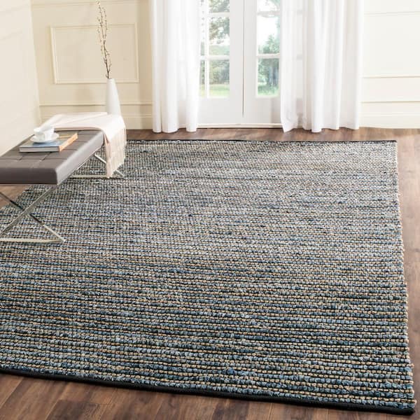 Cape Cod Blue 12 ft. x 18 ft. Distressed Striped Area Rug