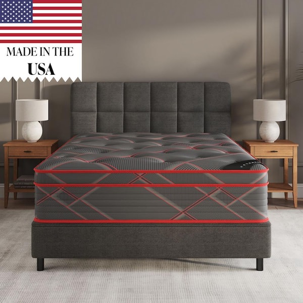 Ottomanson Full Medium Firm Hybrid 13 in. Edge to Edge Pocket Coil Bed in A Box Ottopedic Mattress