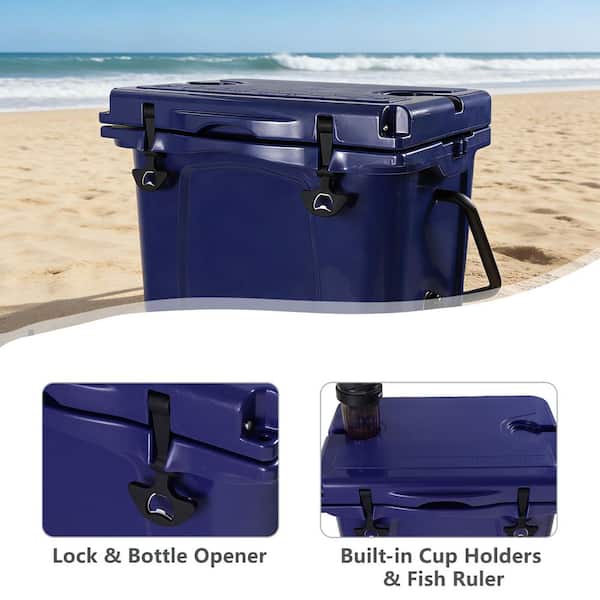 Clihome 25 qt. Portable Cooler, Insulated Hard Cooler with Bottle