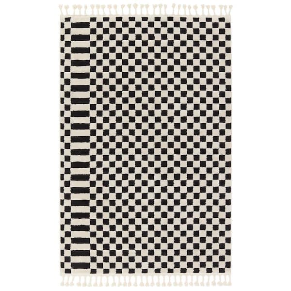 VIBE BY JAIPUR LIVING Casa 9 ft. x 12 ft. Cream/Black Geometric Area Rug