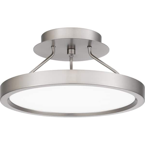 Quoizel Outskirts 11 in. Brushed Nickel LED Semi-Flush Mount
